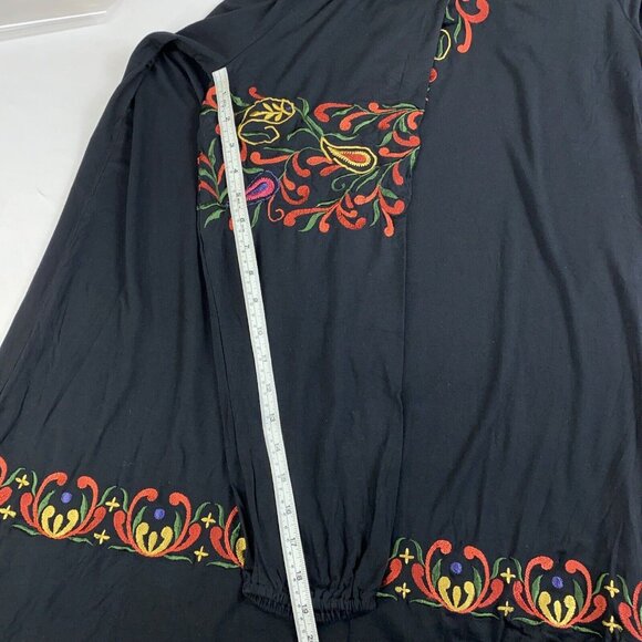 NWOT Sahalie Peasant Dress Embroidered Boho Floral Long Sleeve Women’s Large - Picture 13 of 13